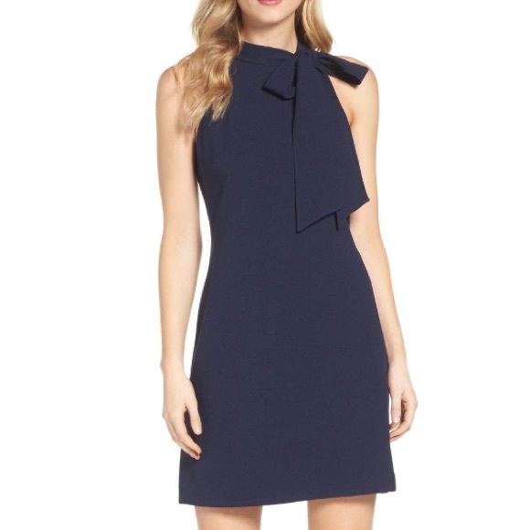 Vince camuto tie neck dress Clearance